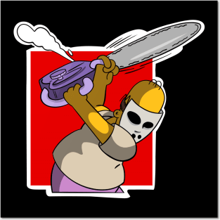Chainsaw and Hockey mask Posters and Art